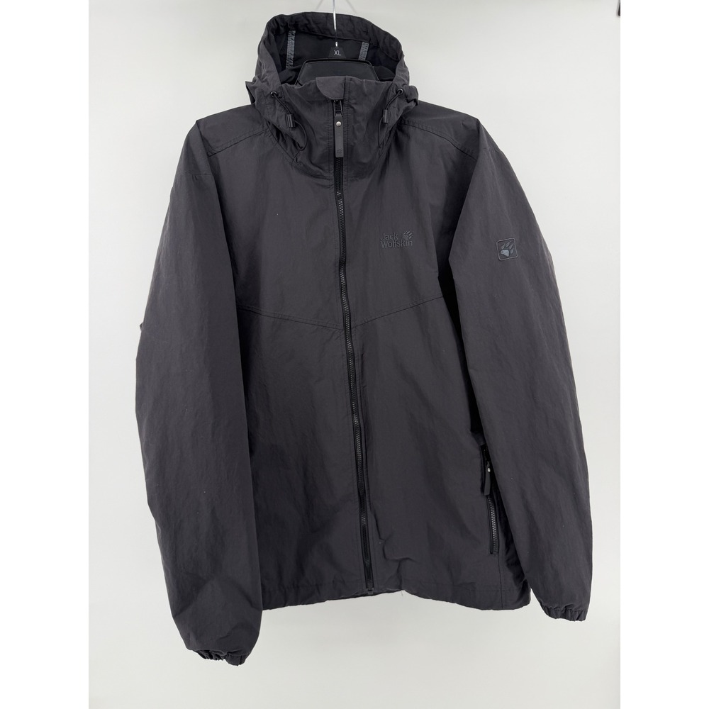 Jack Wolfskin Lakeside Jacket Mens XL Black Mosquito Proof UV Shield Windbreaker
